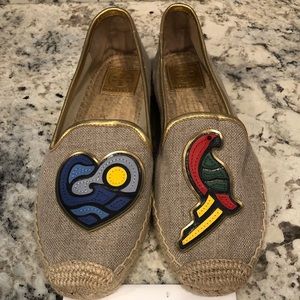 EUC Tory Burch Parrot Espadrilles